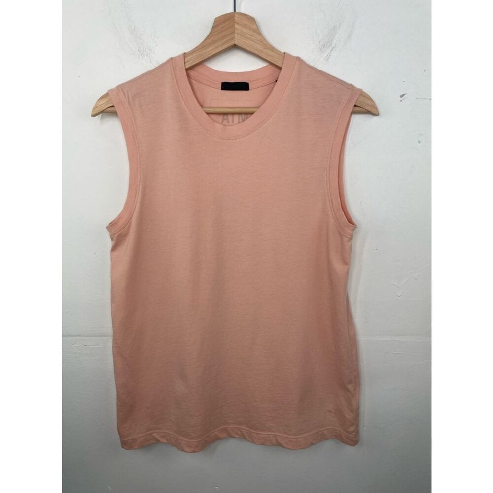 ATM Anthony Thomas Melillo Peach Crewneck Muscle Tank size Small Athletic